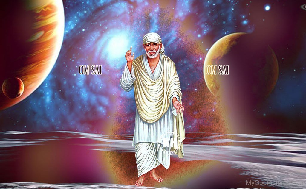Sri Shirdi Sai Seva Samithi Trust - The below portrait was painted around  1917, when Jayakar came to Shirdi. He asked Baba for permission to paint  the Dwarakamai pose and also painted