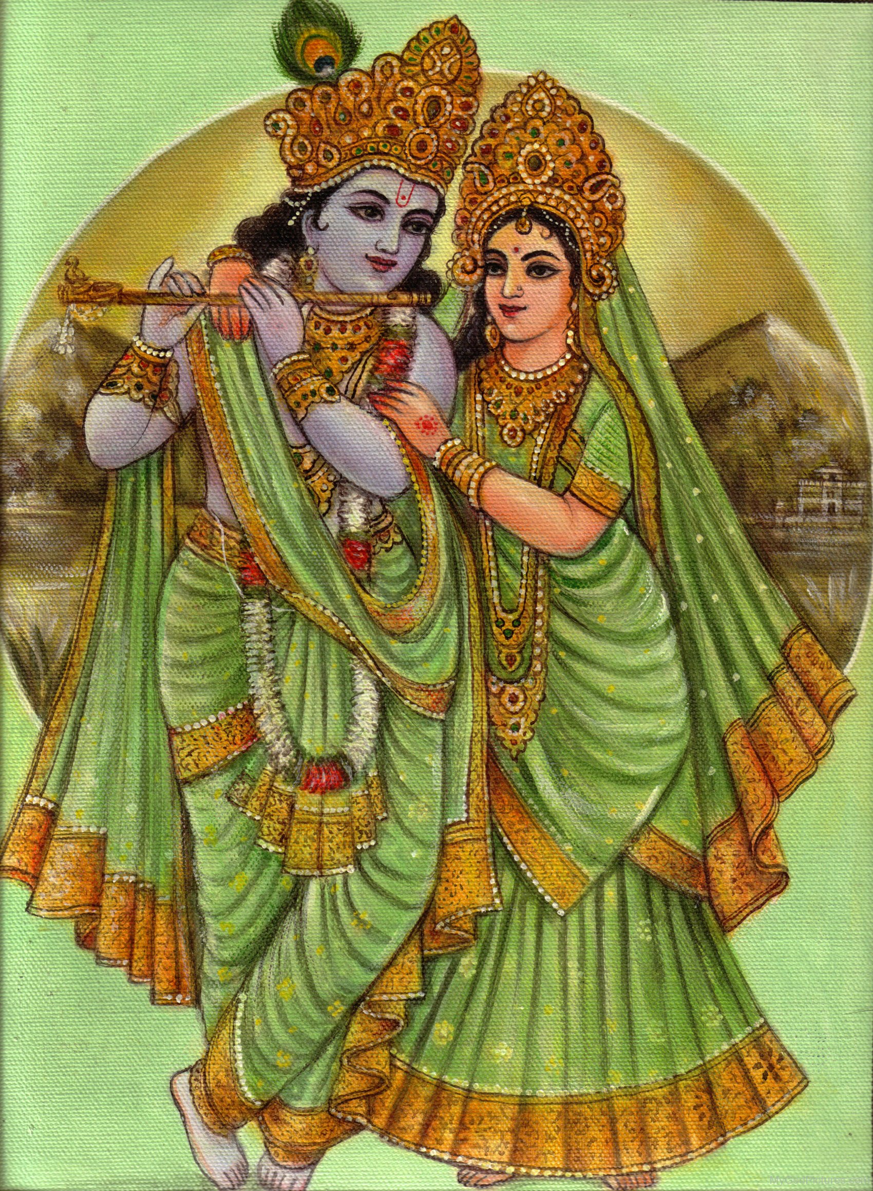 Lord Krishna And Goddess Radha Photo