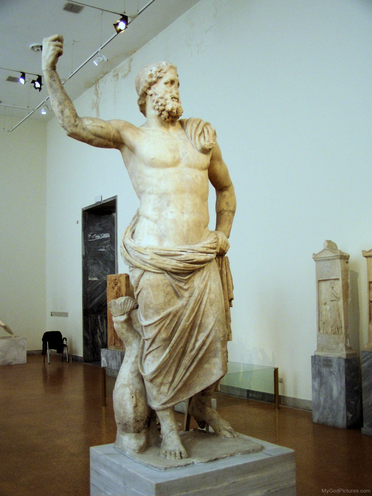Ancient Greek God Poseidon Statue