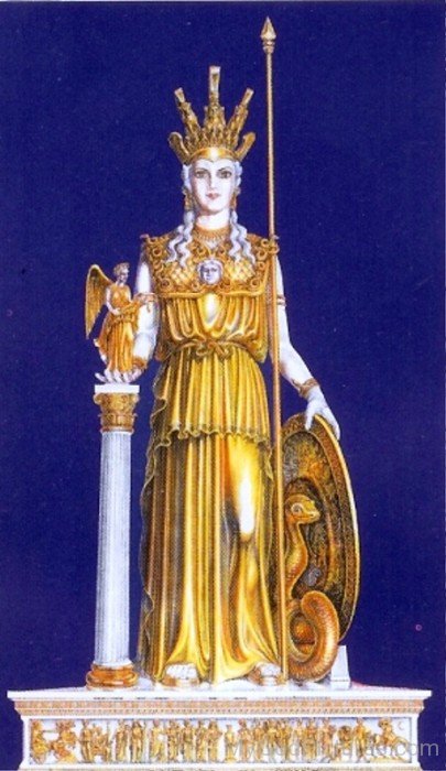 Golden Statue Of Athena-rg515