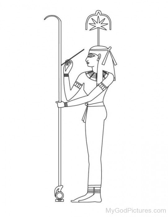 Sketch Of Goddess Seshat-hg310